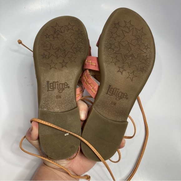 Latigo gem leather sandals lace up size 8 - Picture 7 of 8